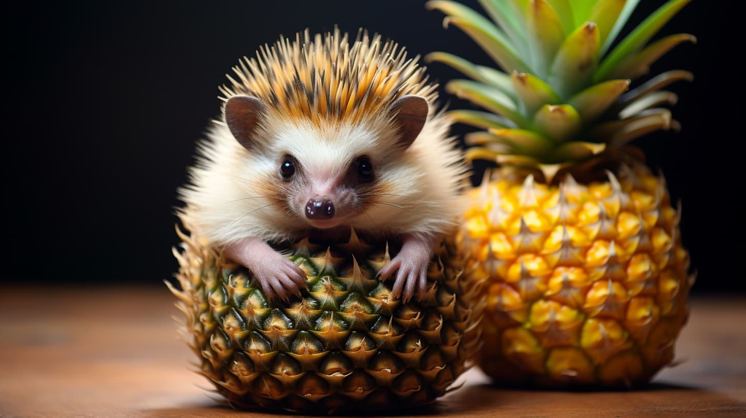 Hedgehogs Eat Pineapple