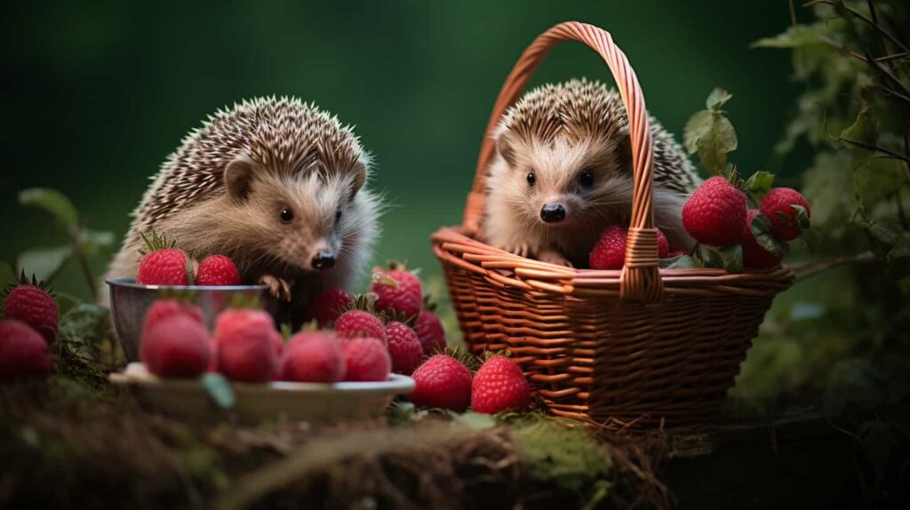 Hedgehogs Eat Raspberries